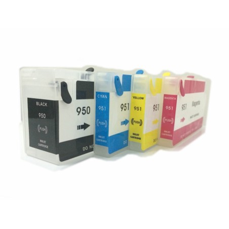 Set 4 cartuse reincarcabile HP 950XL/951XL autoresetabile compatibile