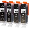 Set 4 cartuse compatibile Canon PGI-550BK XL