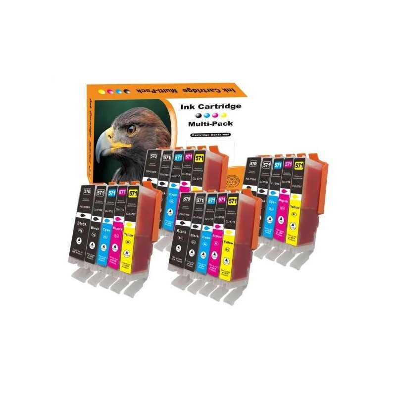 Set 20 cartuse compatibile Canon PGI-570XL CLI-571XL