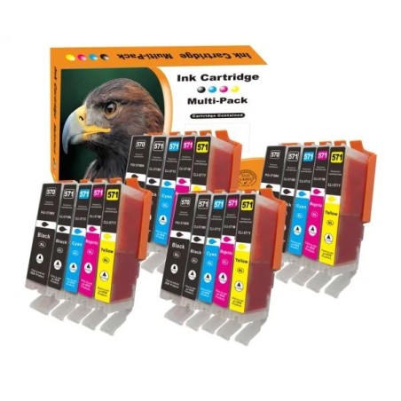 Set 20 cartuse compatibile Canon PGI-570XL CLI-571XL