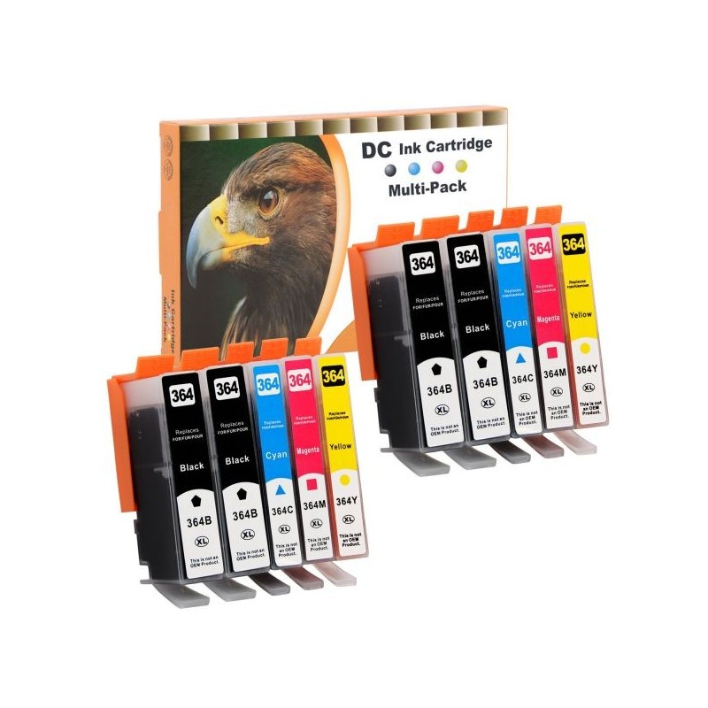 Set 10 cartuse compatibile HP 364XL