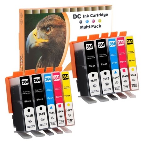 Set 10 cartuse compatibile HP 364XL